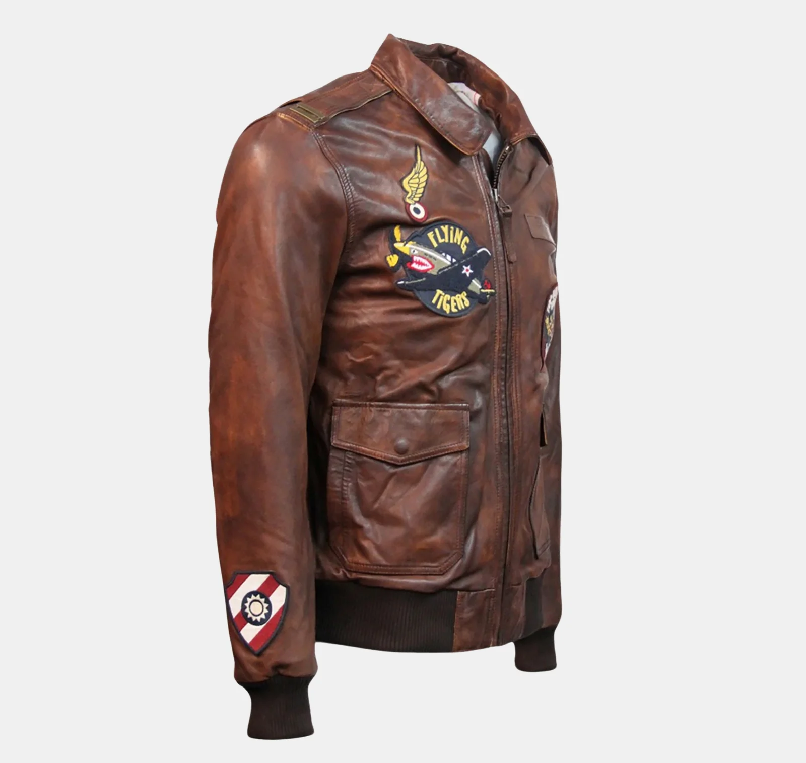Flying Falcon Leather Jacket - Image 4