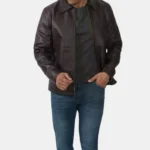Hawthorn Dark Brown Cowhide Leather Jacket – view 2