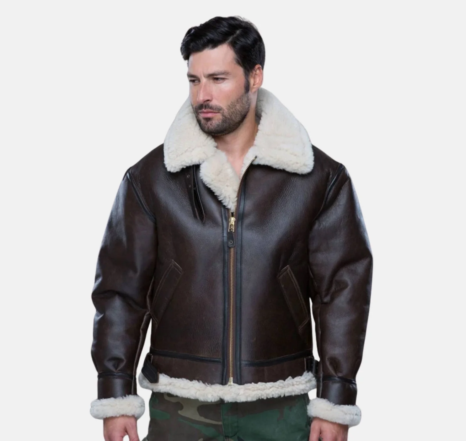 Heritage B-3 Bomber Sheepskin Leather Jacket