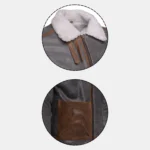 Scout’s Patched Leather Jacket with Sherpa Lining – view 4