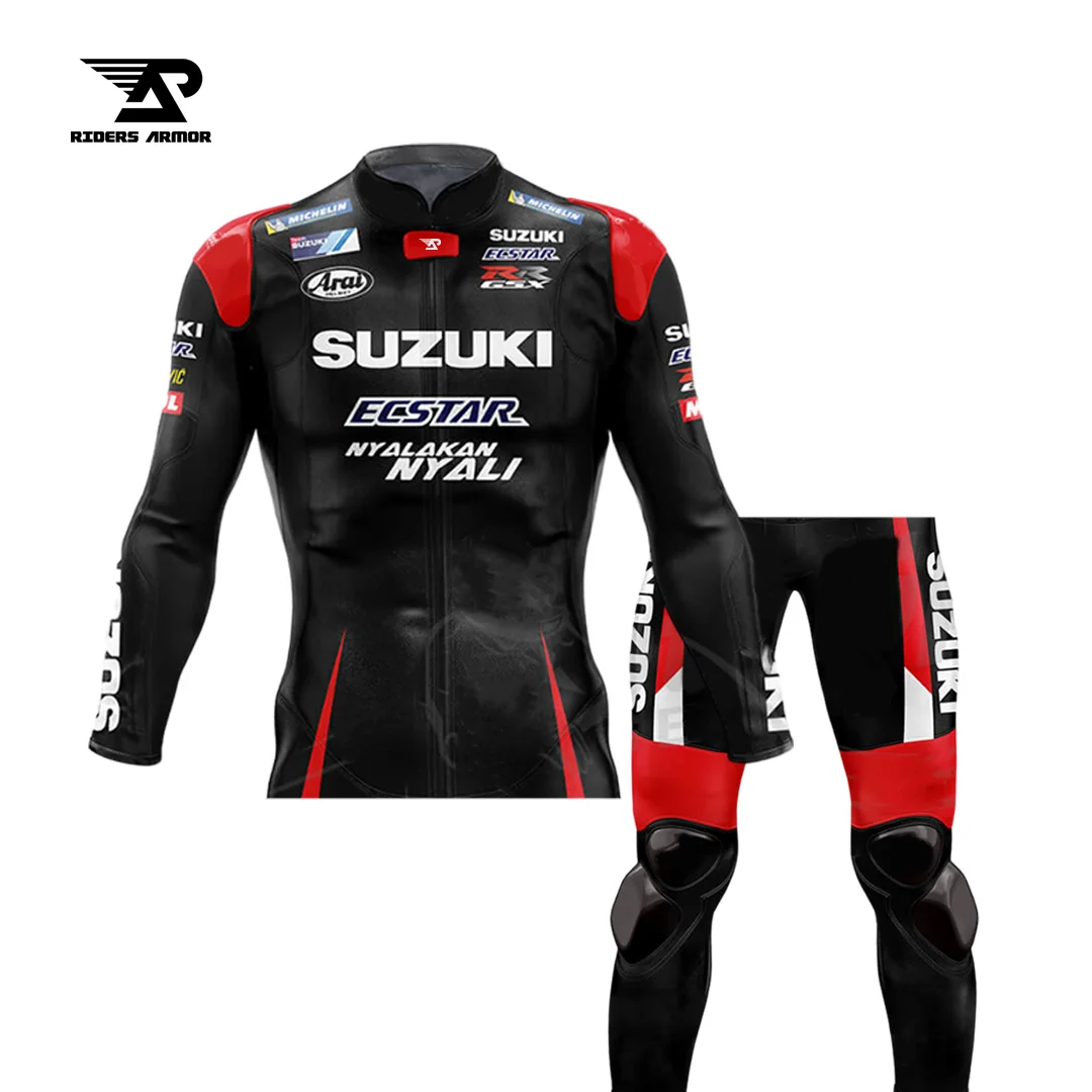 Suzuki Aleix Espargaro 2016 GSXR Real Leather Biker Suit - Image 3
