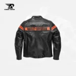 Victory Sweep Men’s Vintage Black Leather Jacket – view 2
