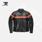 Victory Sweep Men’s Vintage Black Leather Jacket