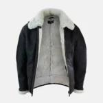 Vortex B3 Shearling Sheepskin Pilot Jacket – Black/Off-White