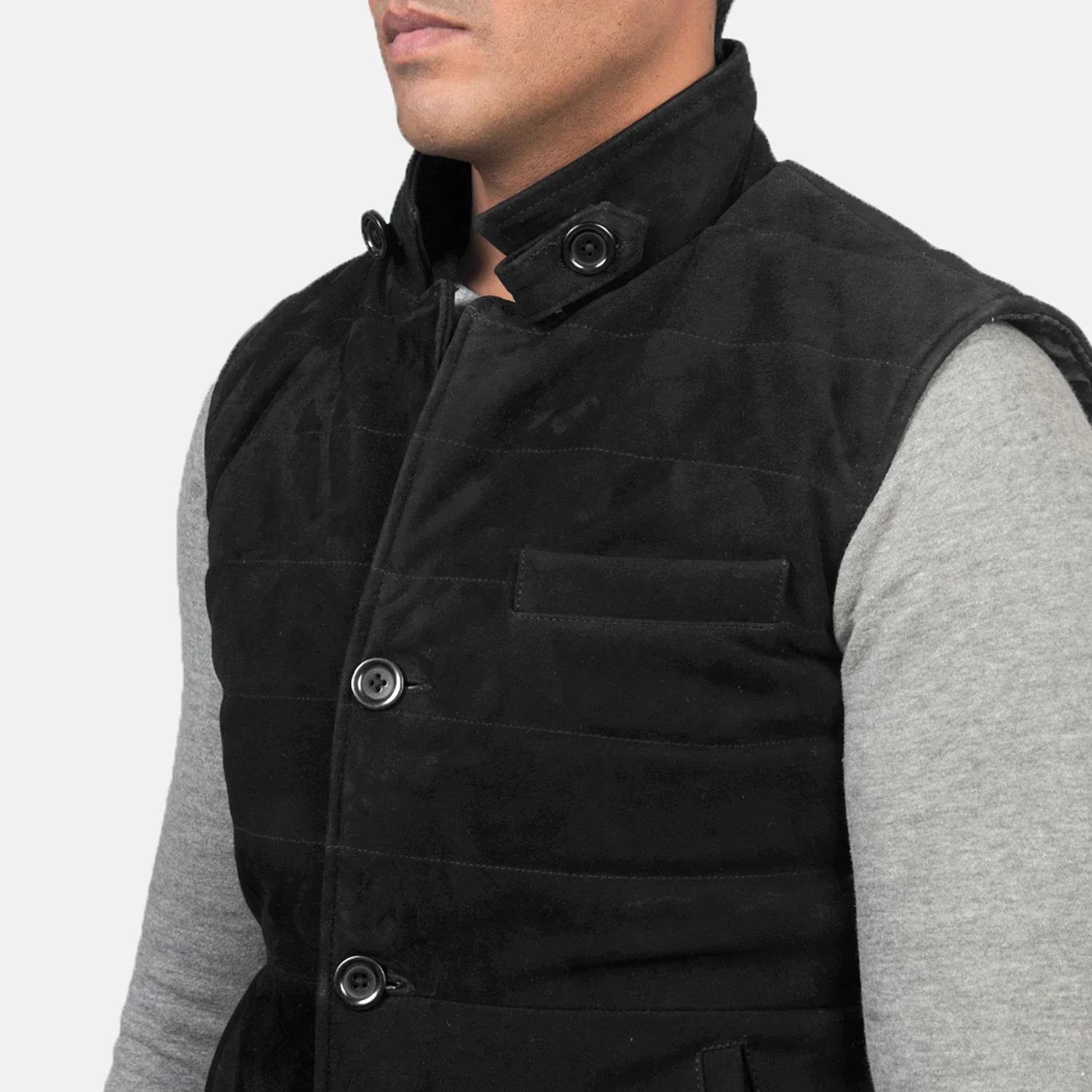 Riders Armor RogueSuede Black Leather Vest Men’s Edition - Image 4