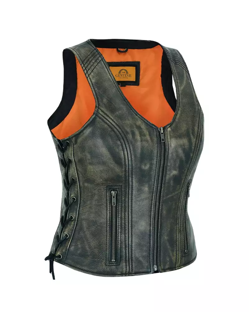 Riders Armor RebelQueen Distressed Women’s Leather Vest