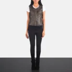 Riders Armor VandaRust Distressed Brown Leather Vest Women’s Edition – view 6