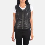 Riders Armor VandaRider Black Leather Vest Women’s Edition – view 4