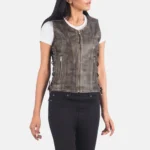 Riders Armor VandaRust Distressed Brown Leather Vest Women’s Edition – view 5