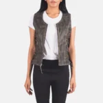 Riders Armor VandaRust Distressed Brown Leather Vest Women’s Edition