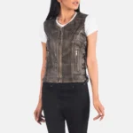 Riders Armor VandaRust Distressed Brown Leather Vest Women’s Edition – view 4