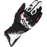 Riders Armor SP-3 Leather Gloves Black White Red