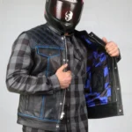 Riders Armor AzureQuilt Leather Vest Men’s Edition