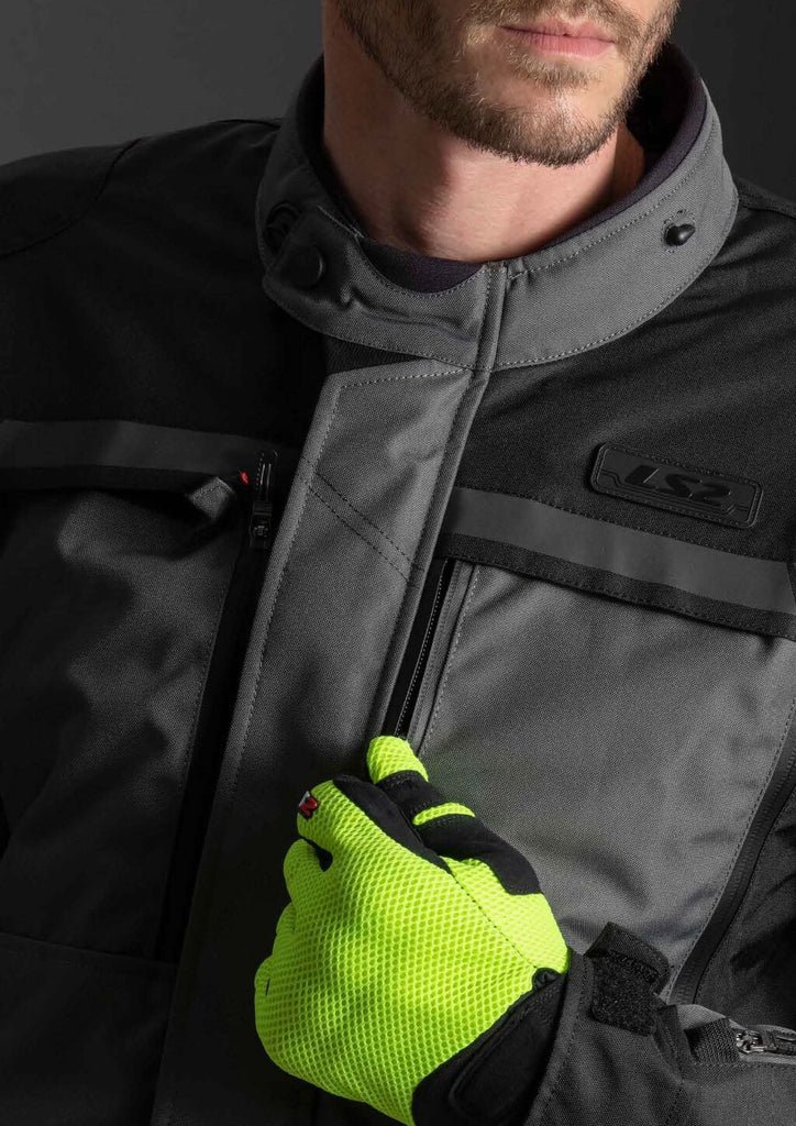 Riders Armor Elemental All-Weather Jacket – Grey with a Pop of Yellow - Image 2