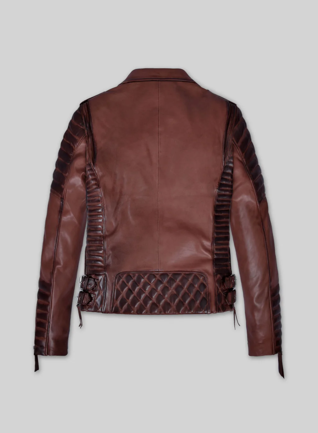 Riders Armor EmberCrimson Women’s Burnt Maroon Leather Jacket - Image 2