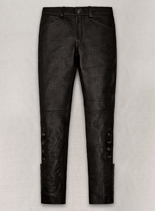 Riders Armor Croc Luxe Women’s Dark Brown Leather Pants
