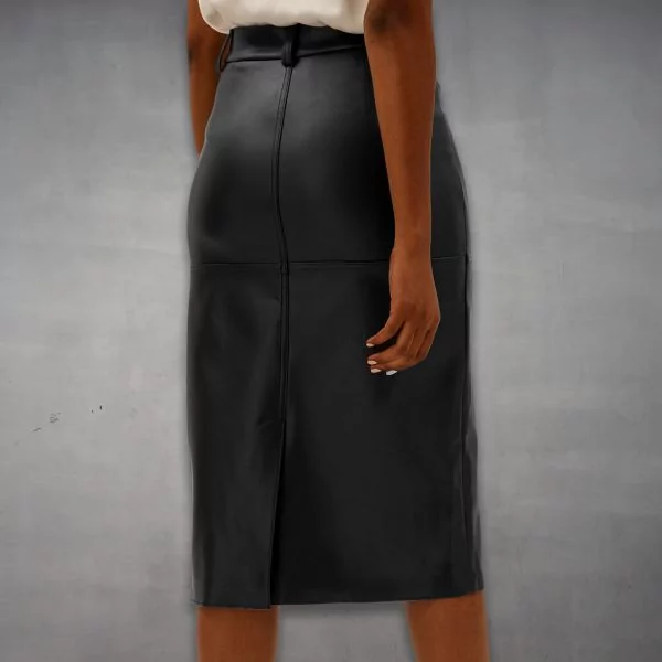 Riders Armor RebelFlow Women’s A-Line Midi Leather Skirt - Image 2