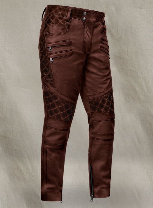 Riders Armor Outlaw Maroon Men’s Leather Pants - Image 6