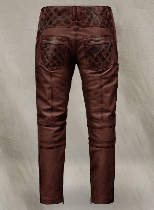 Riders Armor Outlaw Maroon Men’s Leather Pants - Image 5