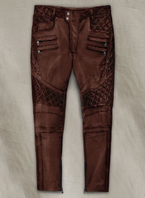 Riders Armor Outlaw Maroon Men’s Leather Pants