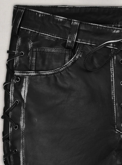 Riders Armor IronBurn Rubbed Black Leather Pants - Image 4