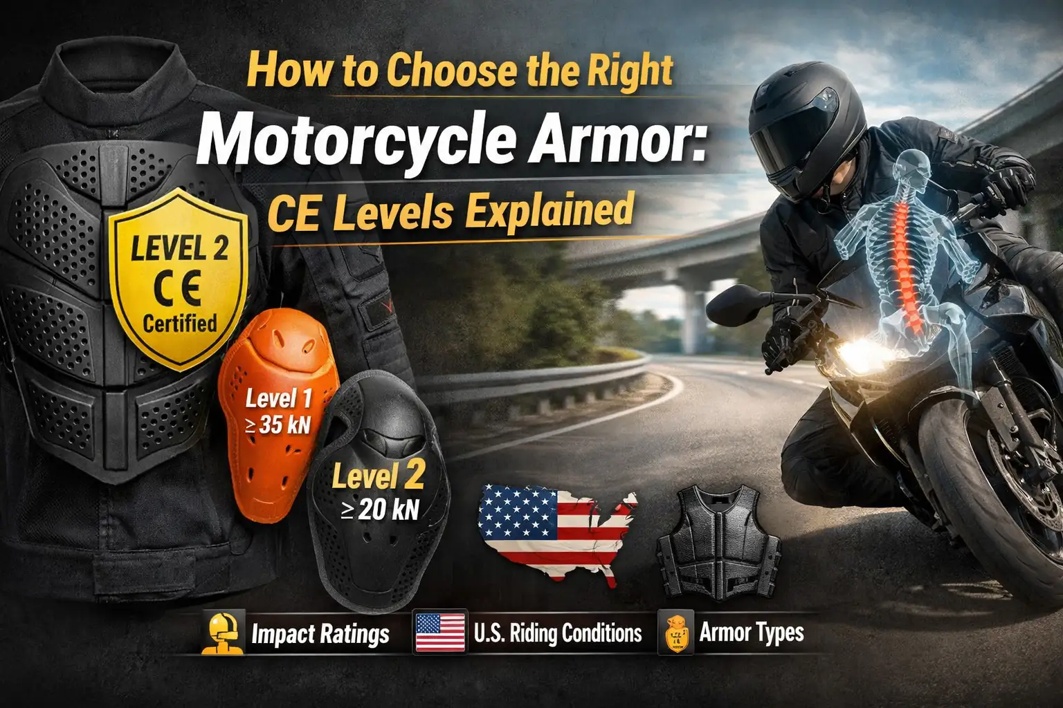 How to Choose the Right Motorcycle Armor: CE Levels Explained