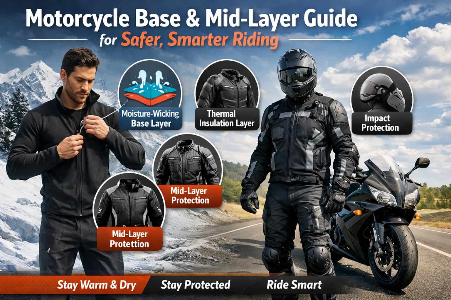 Motorcycle Base & Mid-Layer Guide for Safer, Smarter Riding