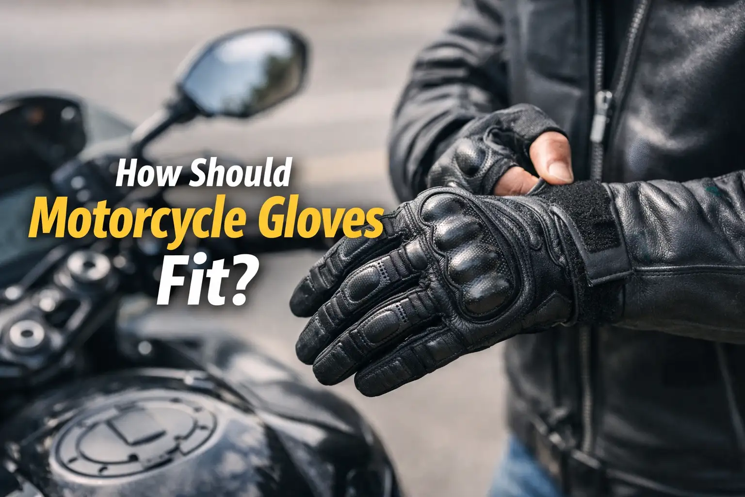 How should motorcycle gloves fit?
