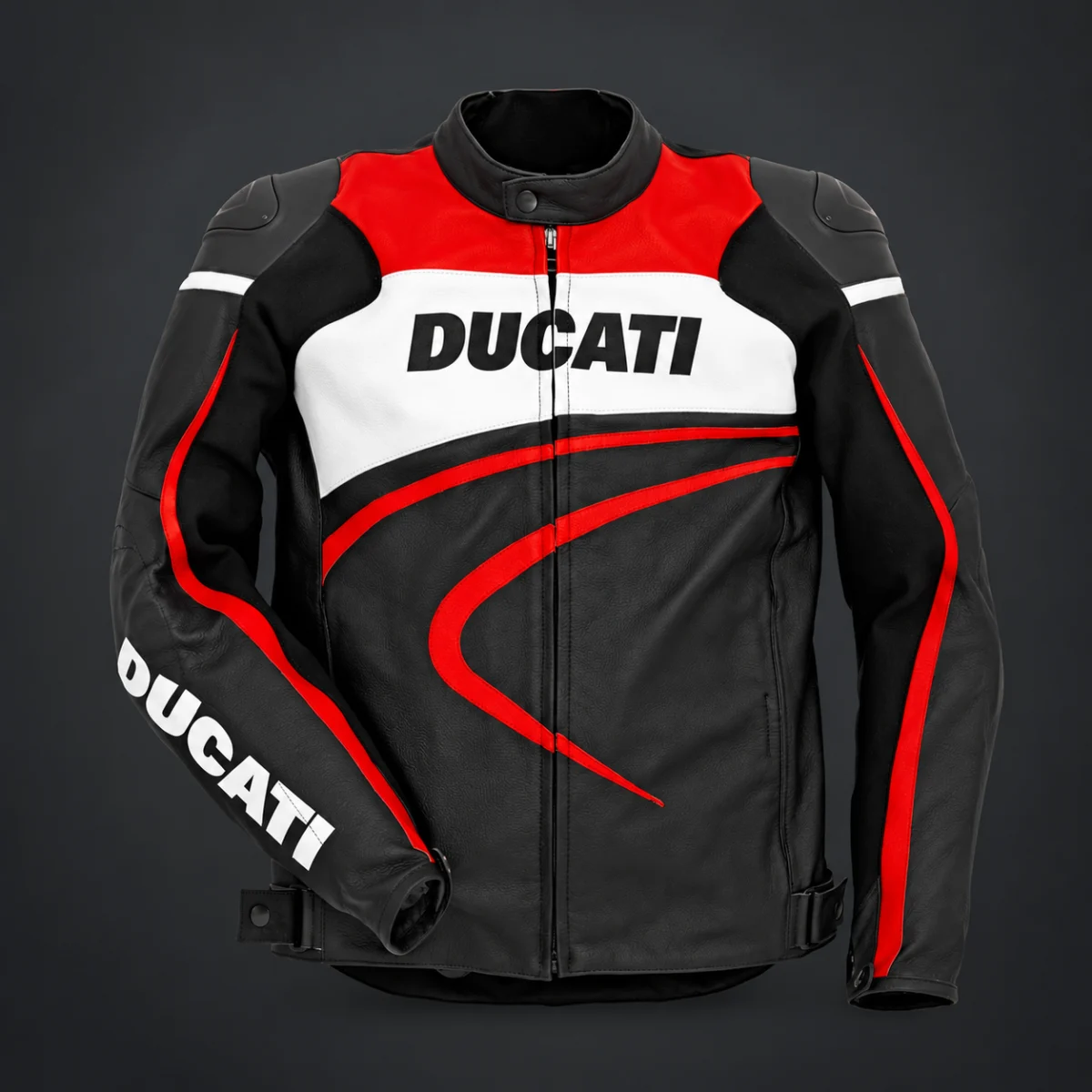 Riders Armor Ducati Dark Knight Leather Racing Jacket